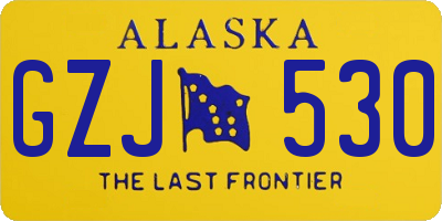 AK license plate GZJ530