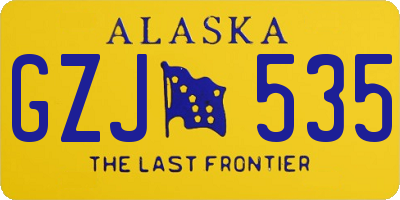 AK license plate GZJ535