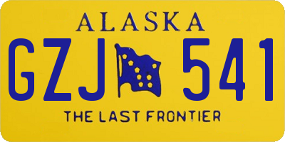 AK license plate GZJ541