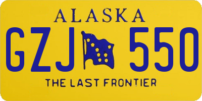 AK license plate GZJ550