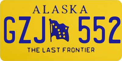 AK license plate GZJ552
