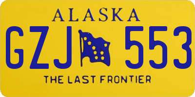 AK license plate GZJ553