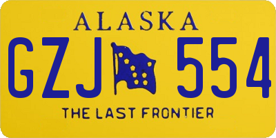 AK license plate GZJ554