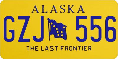 AK license plate GZJ556