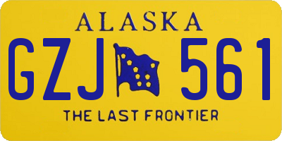 AK license plate GZJ561