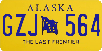 AK license plate GZJ564