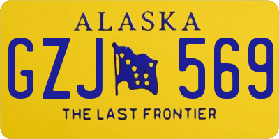 AK license plate GZJ569