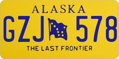 AK license plate GZJ578