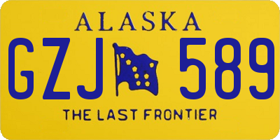 AK license plate GZJ589