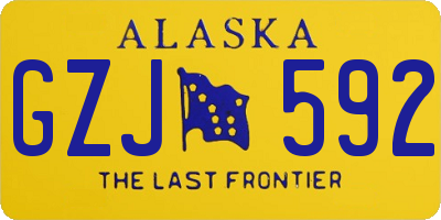 AK license plate GZJ592