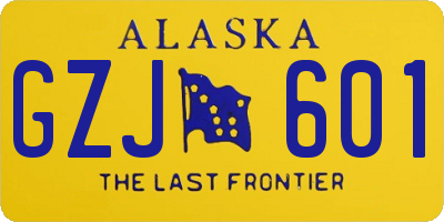 AK license plate GZJ601
