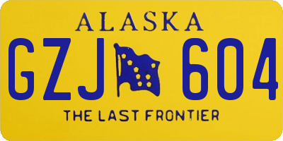 AK license plate GZJ604