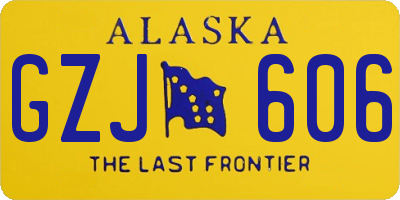AK license plate GZJ606