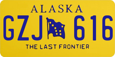 AK license plate GZJ616