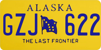 AK license plate GZJ622
