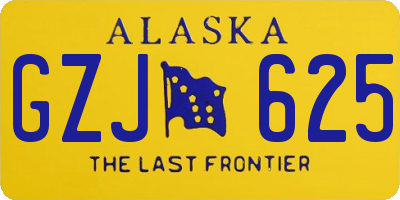 AK license plate GZJ625