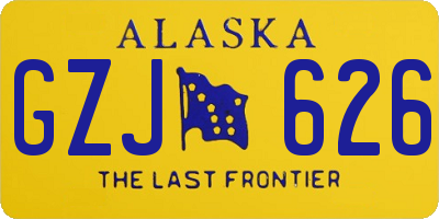 AK license plate GZJ626