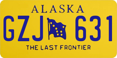 AK license plate GZJ631