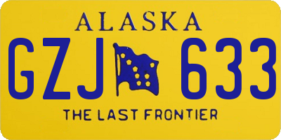 AK license plate GZJ633