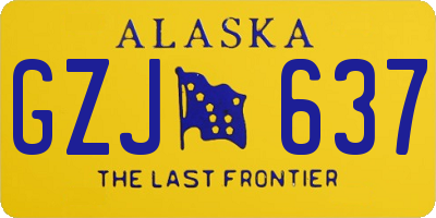 AK license plate GZJ637