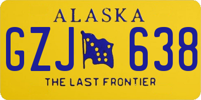 AK license plate GZJ638
