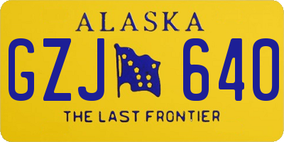 AK license plate GZJ640