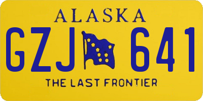 AK license plate GZJ641