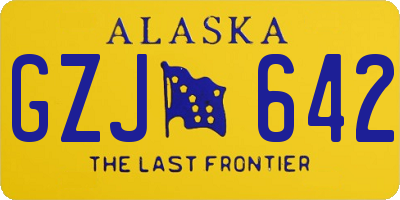 AK license plate GZJ642