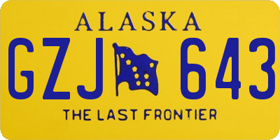 AK license plate GZJ643
