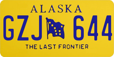 AK license plate GZJ644