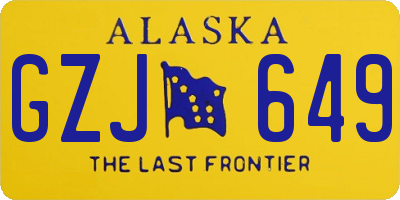 AK license plate GZJ649