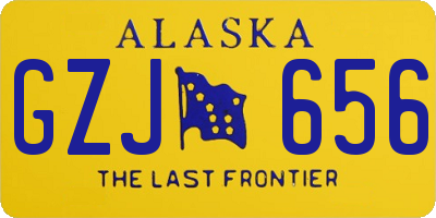 AK license plate GZJ656
