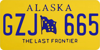 AK license plate GZJ665