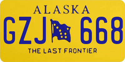 AK license plate GZJ668