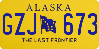 AK license plate GZJ673