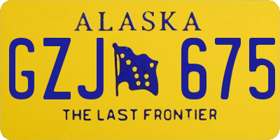 AK license plate GZJ675