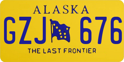 AK license plate GZJ676