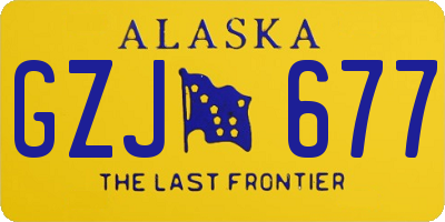AK license plate GZJ677
