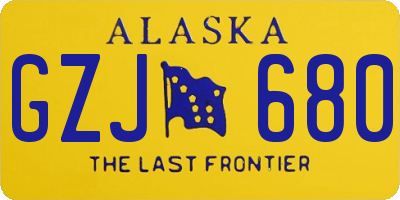 AK license plate GZJ680