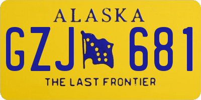 AK license plate GZJ681