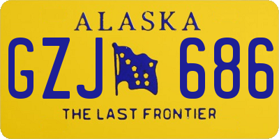 AK license plate GZJ686