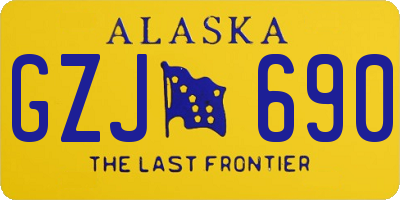 AK license plate GZJ690