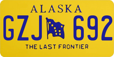 AK license plate GZJ692