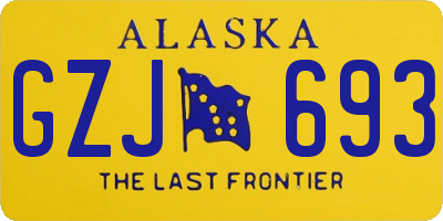 AK license plate GZJ693