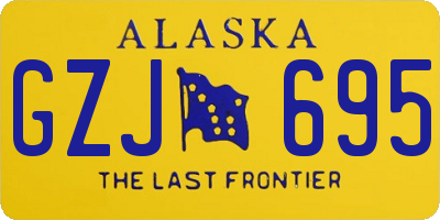 AK license plate GZJ695
