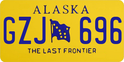 AK license plate GZJ696