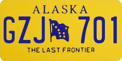 AK license plate GZJ701