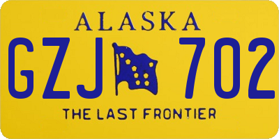 AK license plate GZJ702
