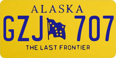 AK license plate GZJ707