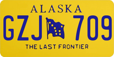 AK license plate GZJ709
